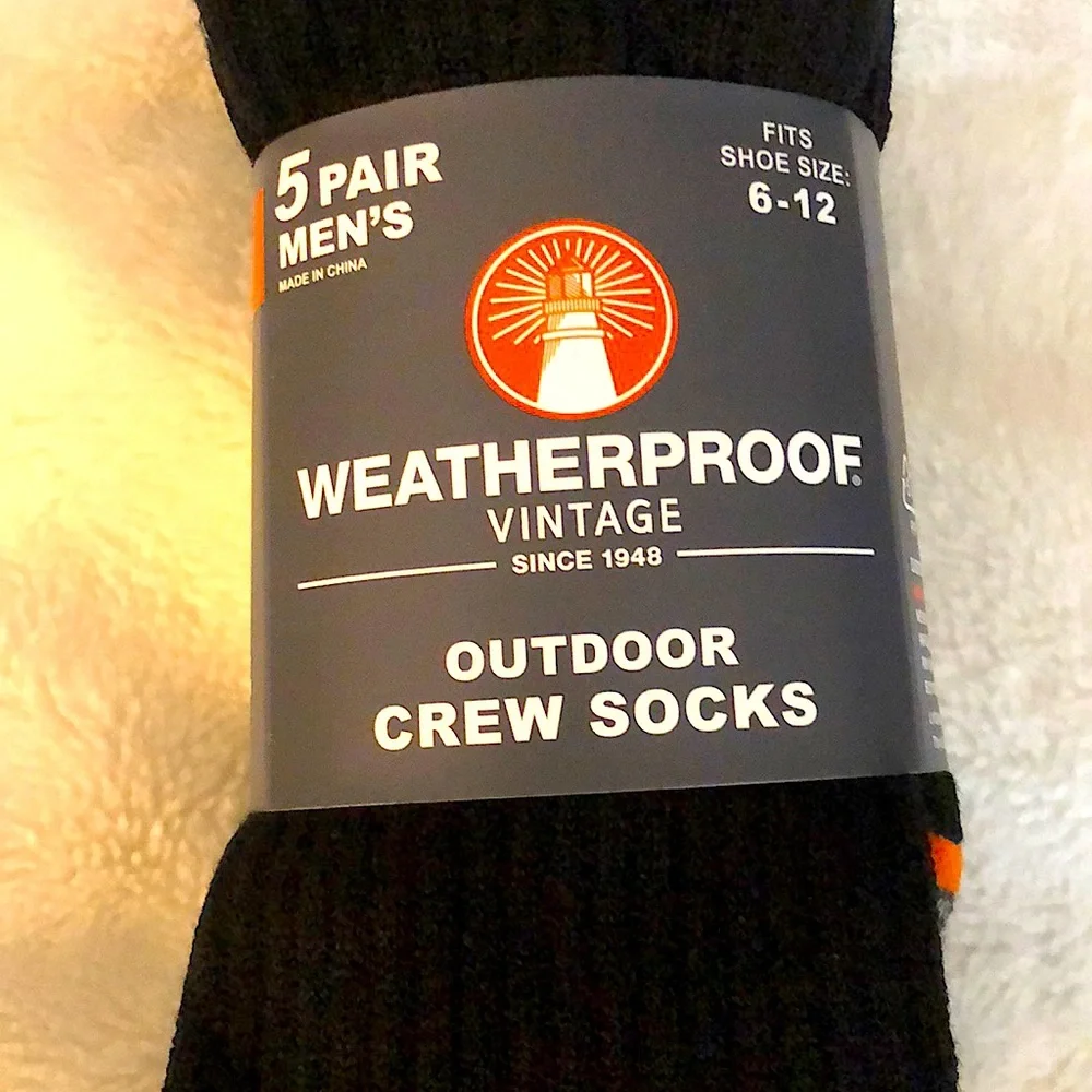 WEATHERPROOF VINTAGE OUTDOOR CREW SOCKS